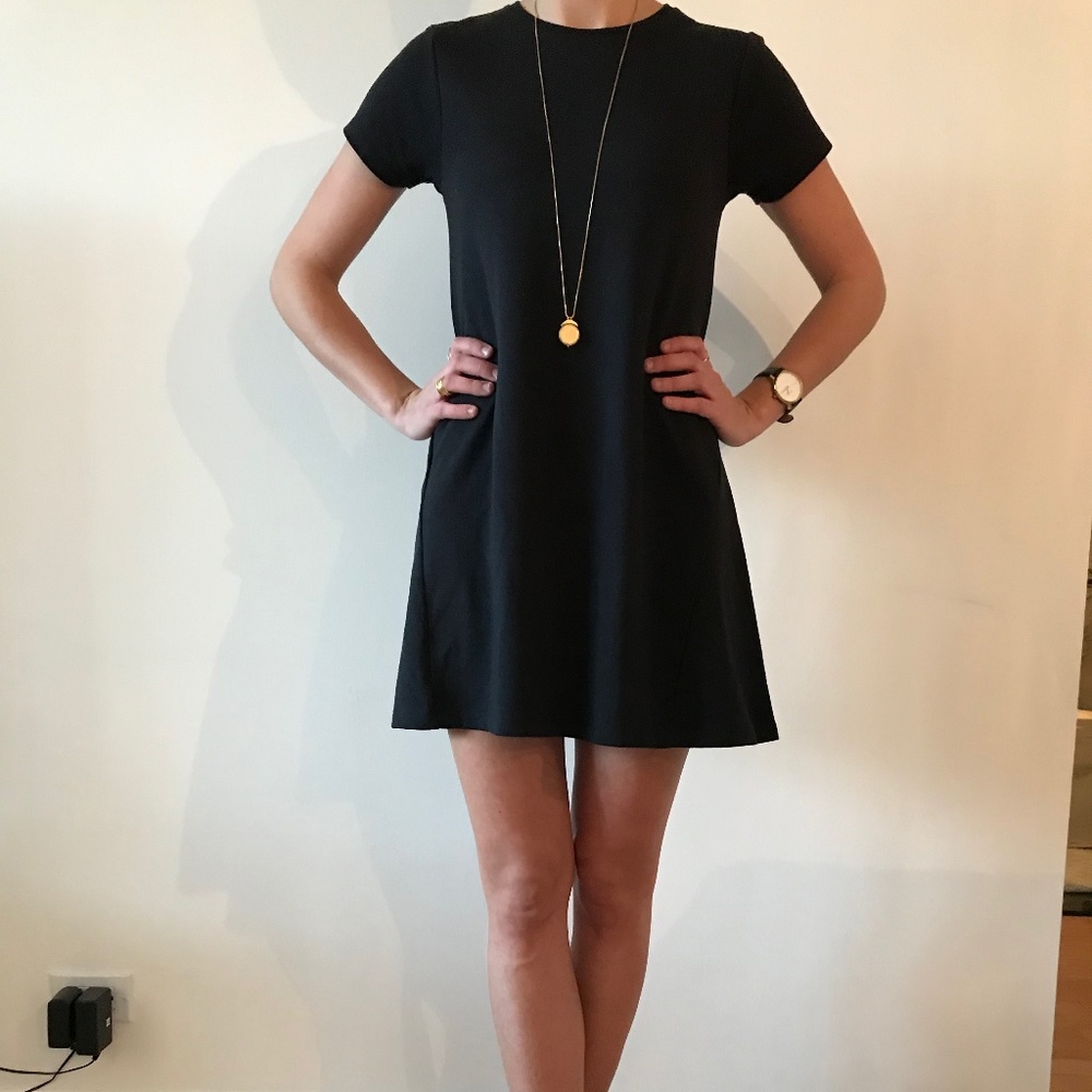 Zara Black Cotton Dress